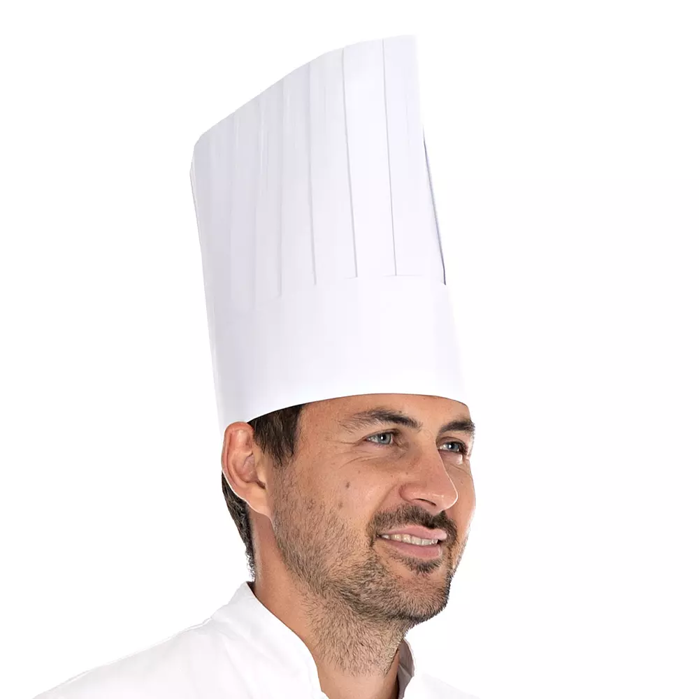 HygoStar 0195, Le Chef Paper Chef's Hats, 25 cm, White, image 2