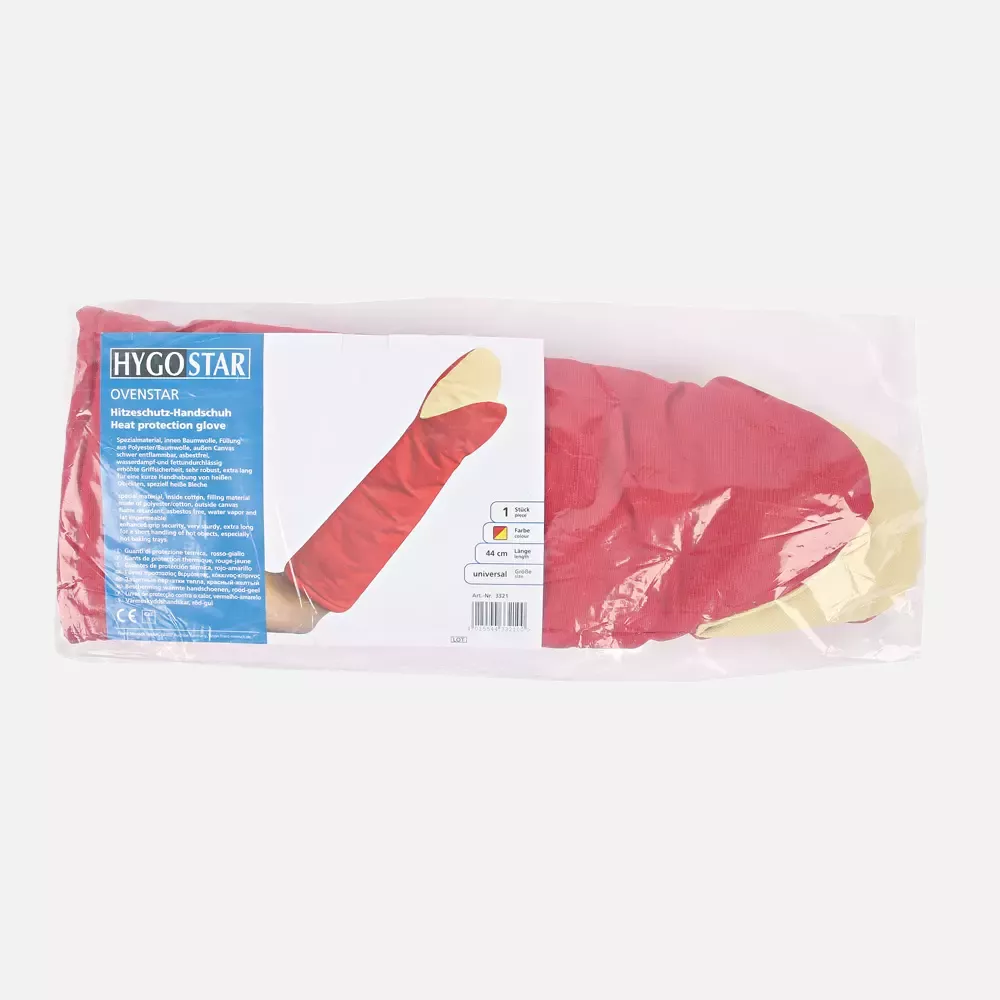 HygoStar 3321, Ovenstar Canvas Oven Gloves, 44 cm, Red, image 8