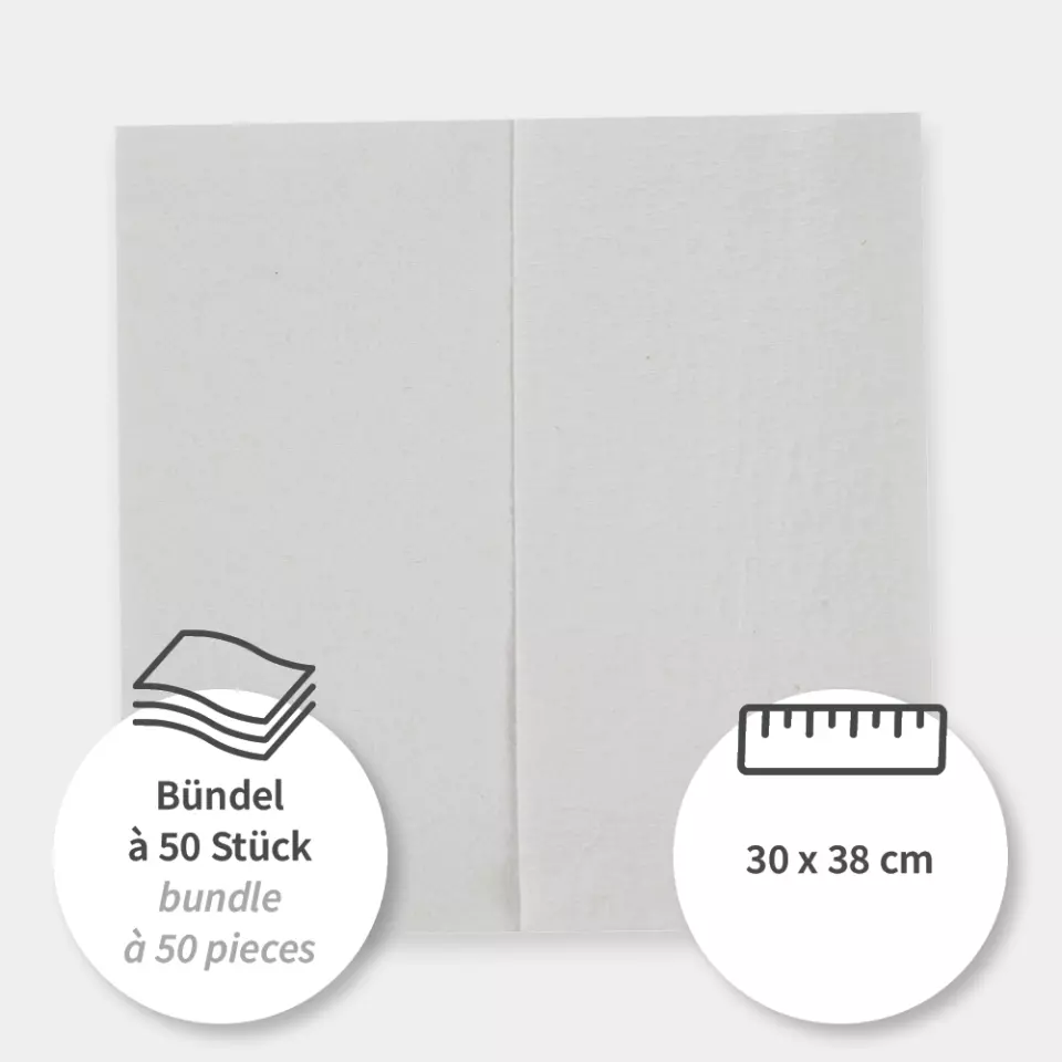 HygoClean 317512, Superwip Pleated Cellulose Wiping Cloths, White, image 3, gallery thumbnail