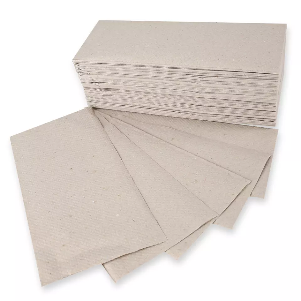 HygoClean 30401, 1-ply Recycled Paper Hand Towels, V/ZZ-fold, Natural, image 1, gallery thumbnail