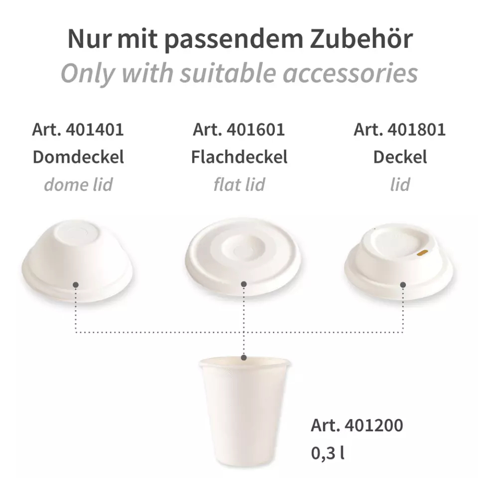 NATUREStar 401200, Bio-Bagasse-Kaffeebecher, 300 ml, Ø 90 mm, image 2, gallery thumbnail