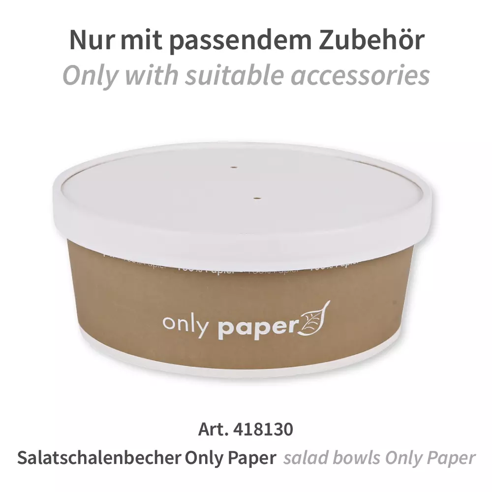 NATUREStar 418118, Organic Paperboard Lids for Salad Bowls, ø 185 mm, image 3
