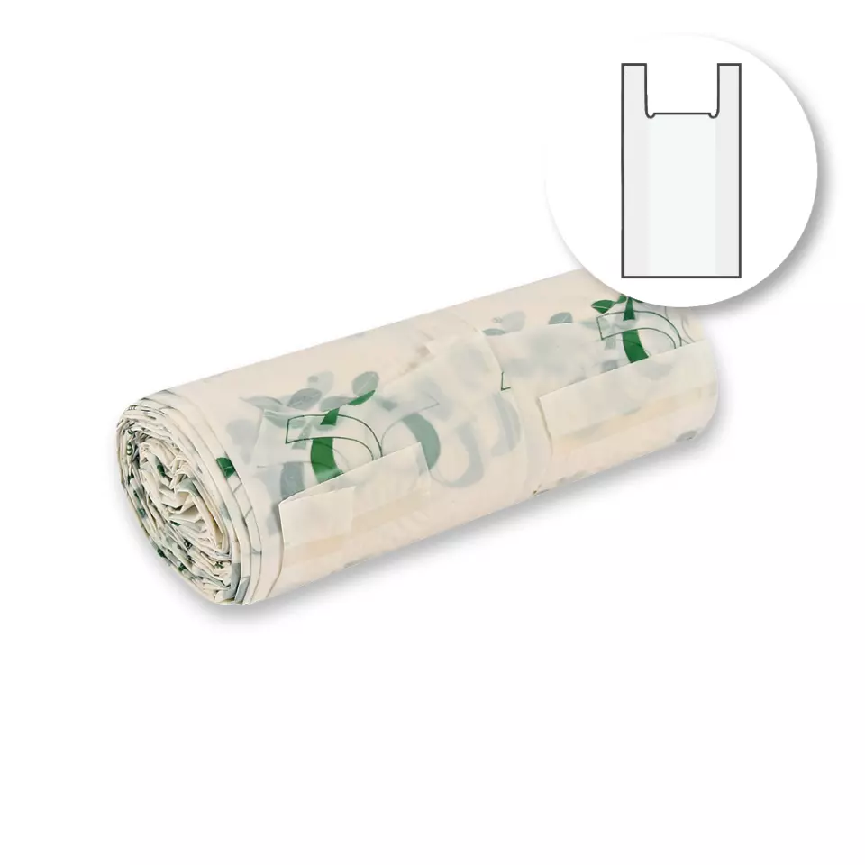 NATUREStar 32298, Biodegradable Corn Starch Garbage Bags with Handle, 25 l, Roll, image 1, gallery thumbnail