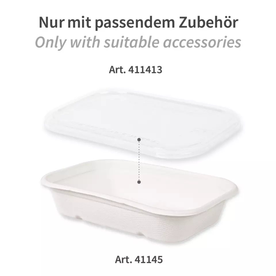 NATUREStar 41145, Casa Organic Bagasse Trays, 500 ml, 175 x 120 x 38 mm, image 5, gallery thumbnail