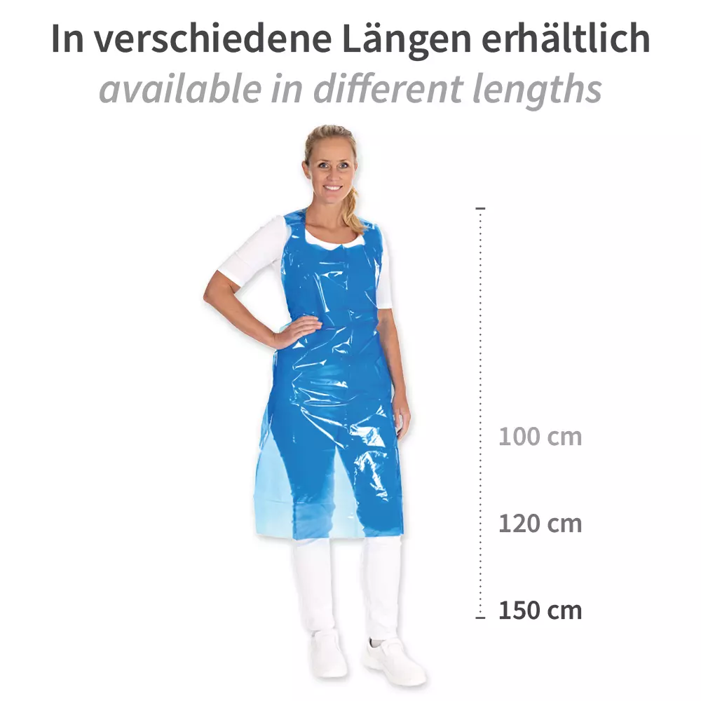 HygoNorm 23636, Eco LDPE Disposable Aprons, 100 x 82 cm, Blue, 60 my, image 3