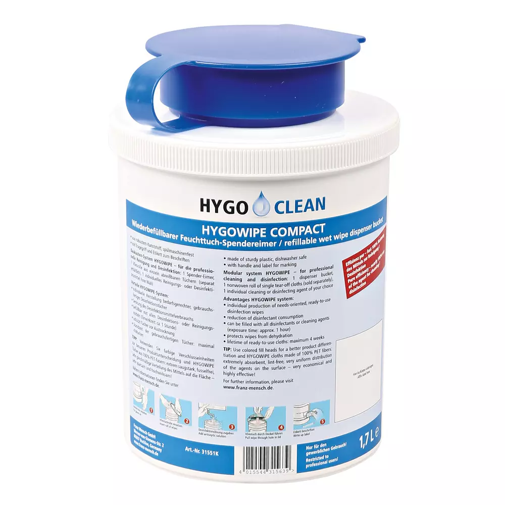 HygoClean 31551K, Hygowipe Compact Dispenser Bucket, PP, image 1