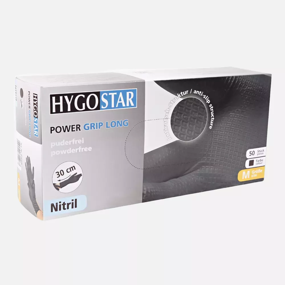 HygoStar 270908, Power Grip Long Nitrile Gloves, Powder-Free, image 3