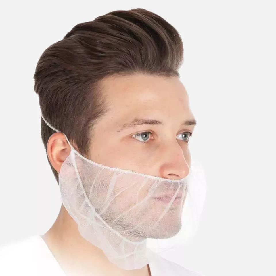 HygoStar 2921, Nylon-Bartschutz, Weiß, image 1, gallery thumbnail