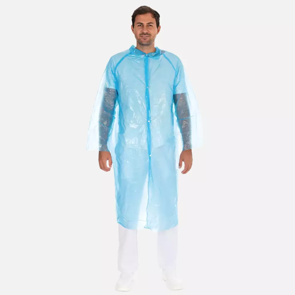 HygoStar 2732, Visitor PE Gowns, Push Button, image 1, gallery thumbnail