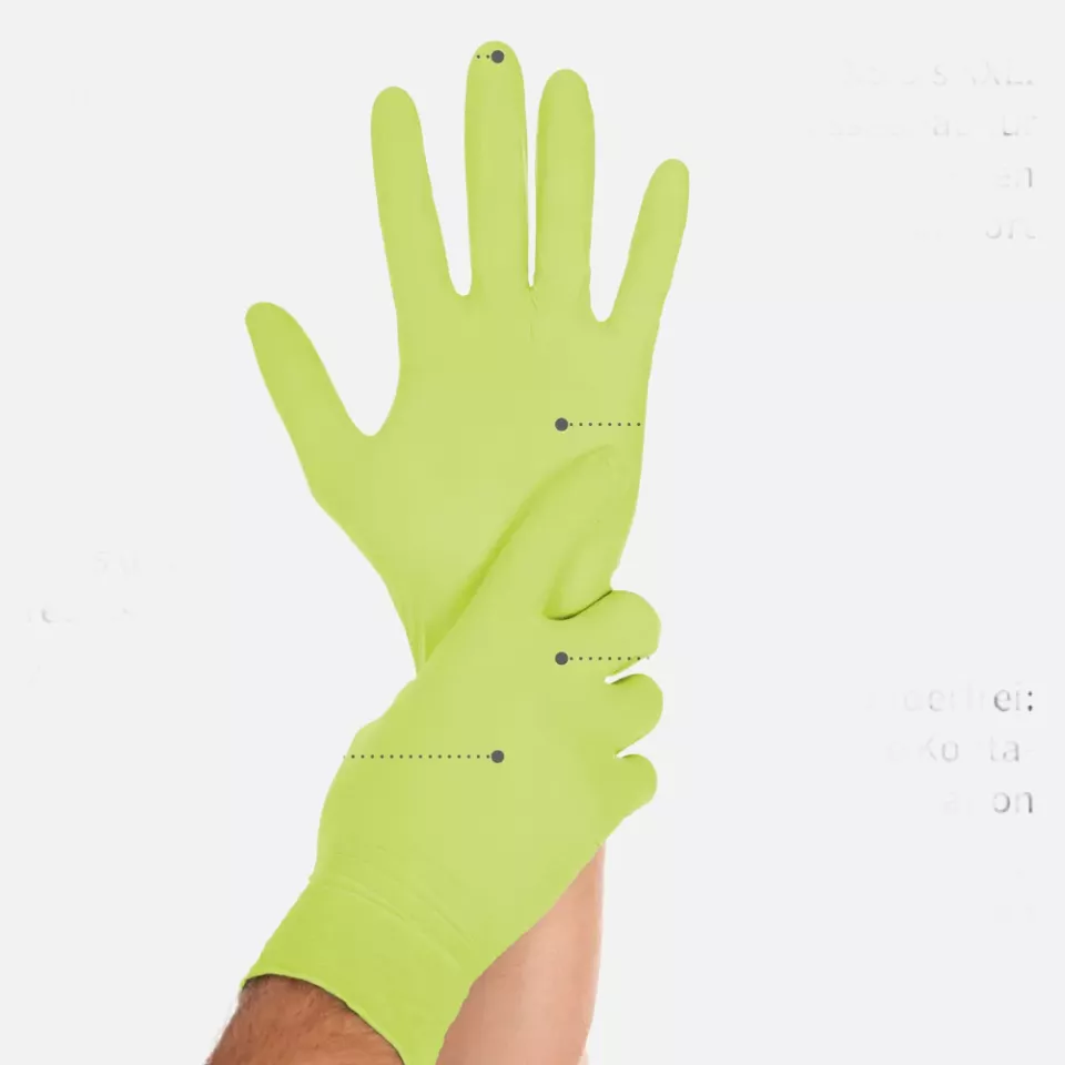 HygoStar 270773, Safe Light Nitrile Gloves, Powder-Free, image 2, gallery thumbnail