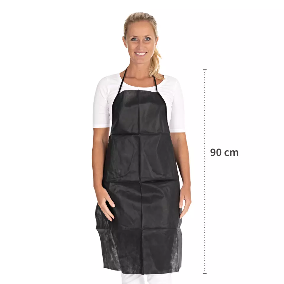 HygoStar 20180, Disposable PP Aprons, 90 x 70 cm, Black, image 5, gallery thumbnail