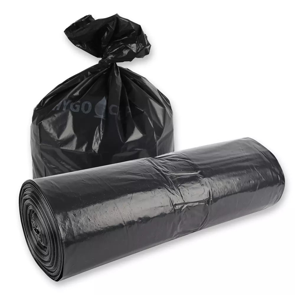 HygoClean 32445, LDPE Waste Bags, 160 l, Black, Roll