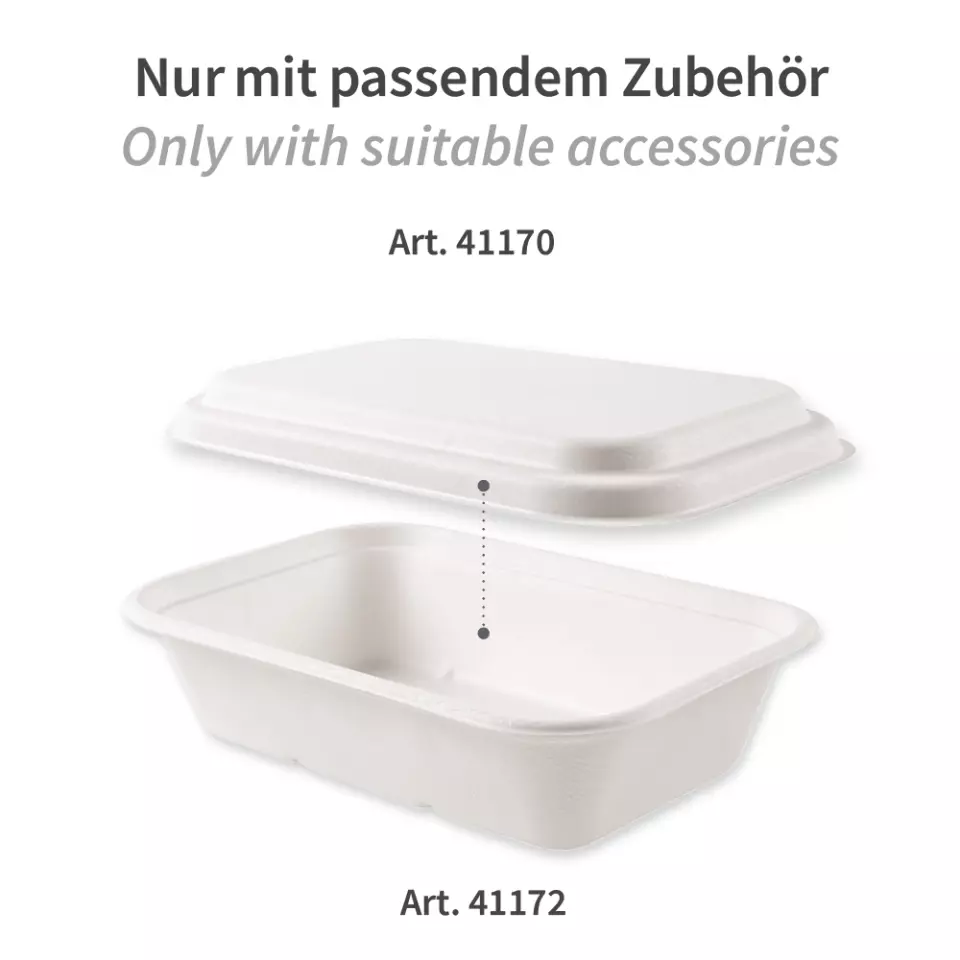 NATUREStar 41172, Puro Organic Bagasse Trays, 212 x 140 x 55 mm, 1000 ml, image 3, gallery thumbnail