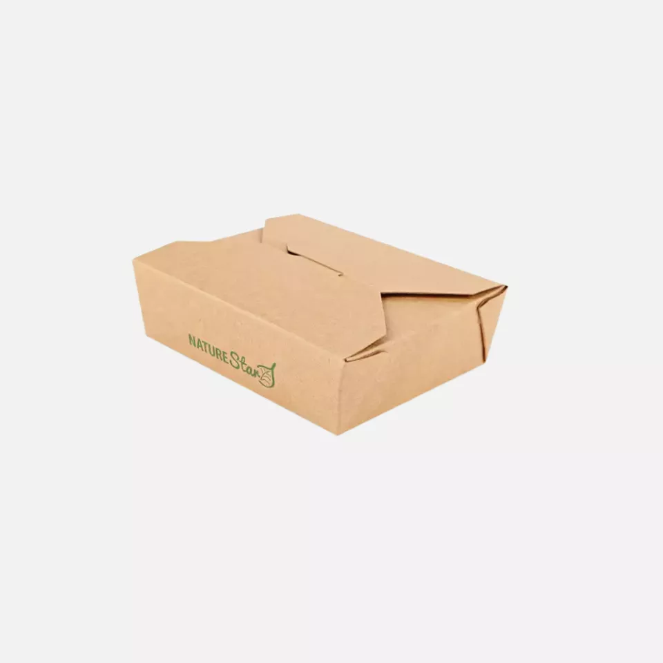 NATUREStar 417312, Menu Kraft Paper/PE Organic Food Boxes, 130 x 105 x 35 mm, FSC®-Mix, image 1, gallery thumbnail