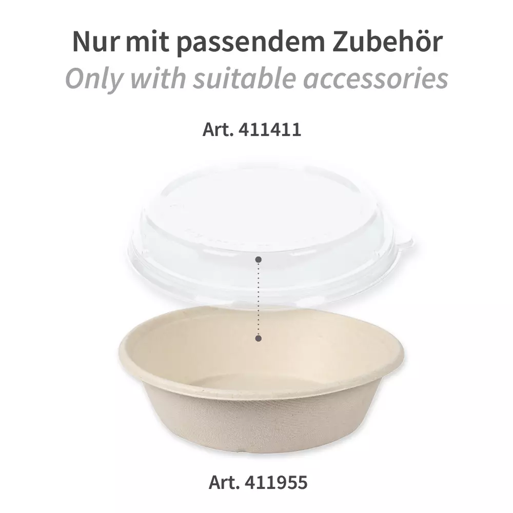 NATUREStar 411955, Rondo Runde Bagasse-Schalen, 900 ml, Ø 194 mm, image 2