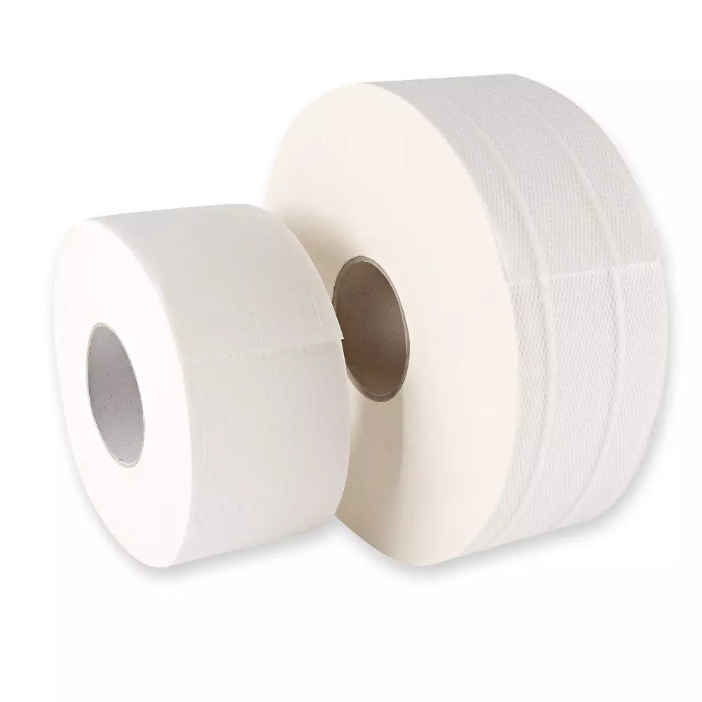 HygoClean 30434, Jumbo 2-Ply Cellulose Toilet Paper, Bright White, image 1