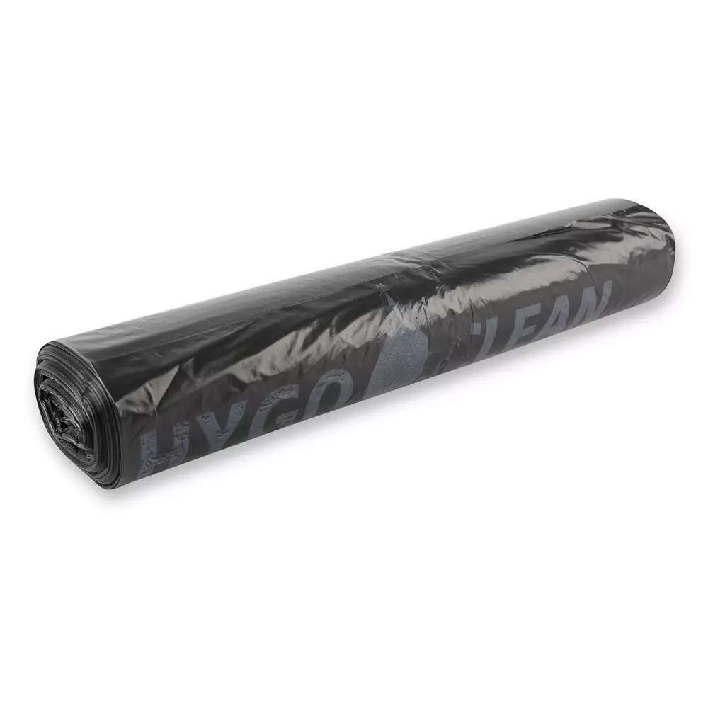 HygoClean 32303, Eco LDPE Waste Bags, 120 l, Black, Roll
