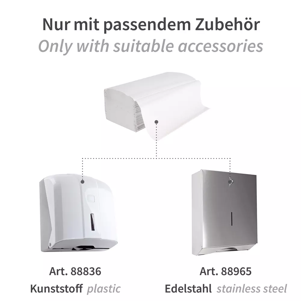 HygoClean 30460, Recycled Paper Hand Towels, 1-ply, V/ZZ-fold, White, image 4