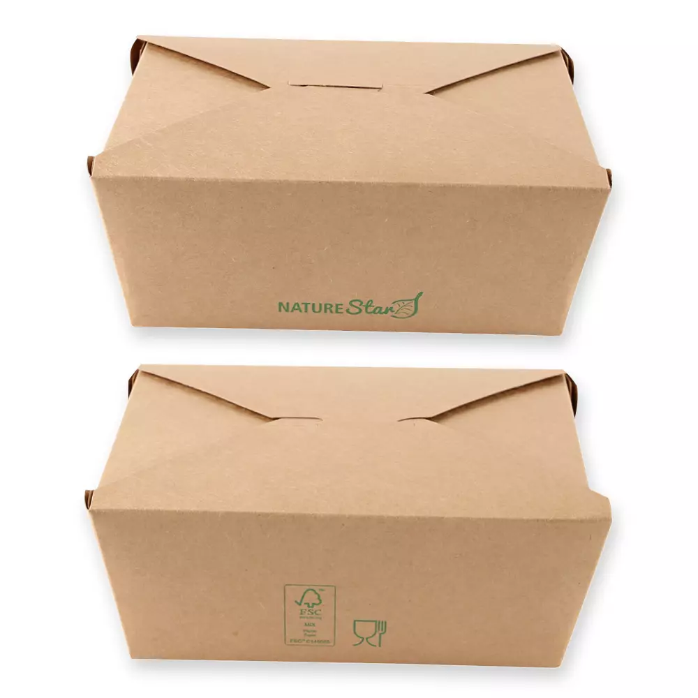 NATUREStar 417316, Menu Organic Food Boxes, 162 x 132 x 64 mm, Kraft Paper/PE, FSC®-mix, image 3