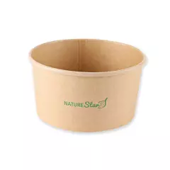 NATUREStar 416100, Caesar Organic Kraft Paper/PLA Salad Bowls, 1000 ml, Ø 150 mm