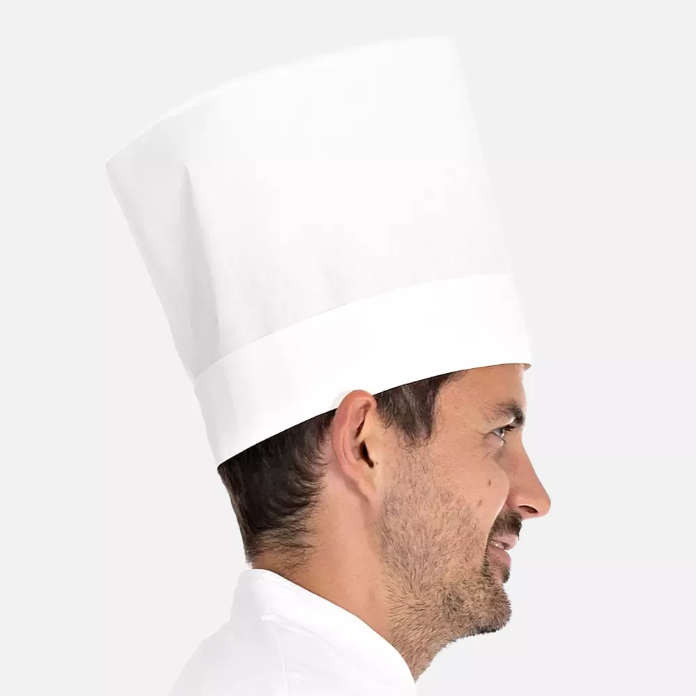 HygoStar 0990, Variable Exposed Special Crepe Paper Chef's Hats, 22 cm, White, image 2