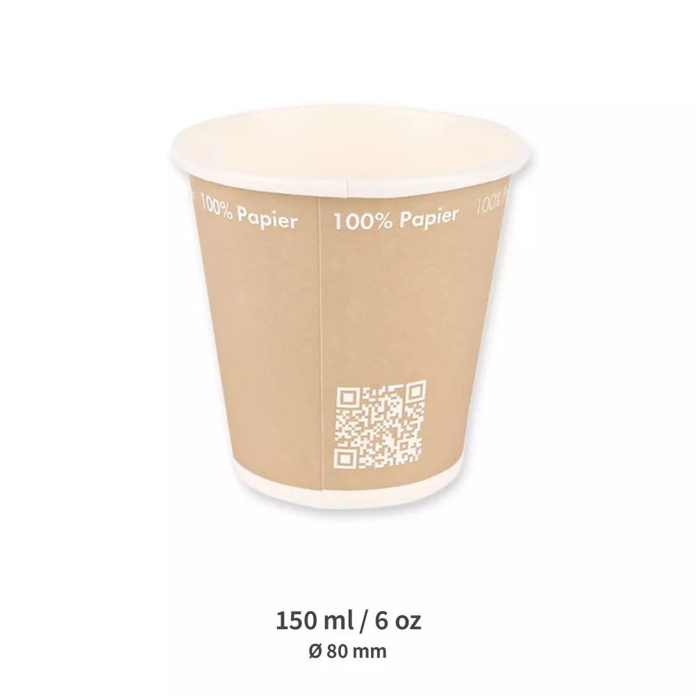 NATUREStar 403063, Hartpapier-Kaffeebecher, 150 ml / 6 oz, ø 80 mm, image 3