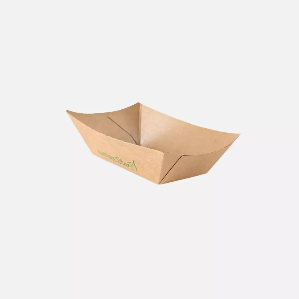 NATUREStar 416522, Tasty Organic Kraft Paper/PLA Food Trays, 220 ml, 125 x 88 x 38 mm, image 1, gallery thumbnail