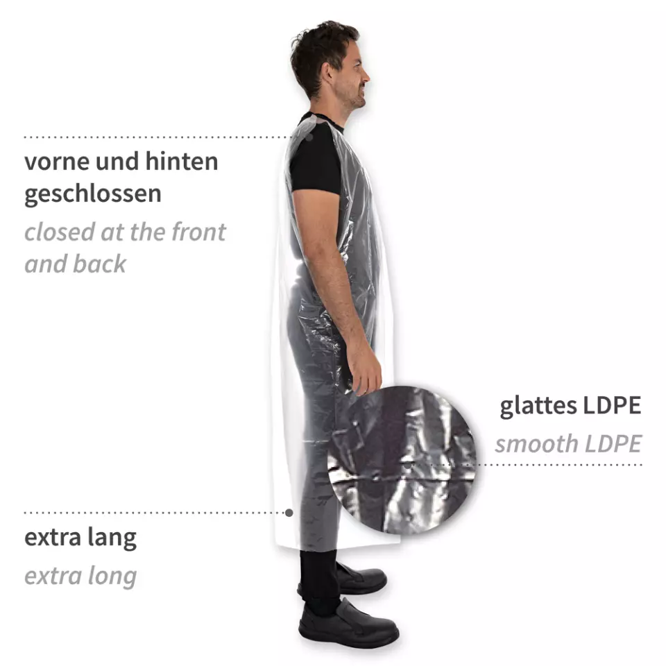 HygoStar 23616, LDPE Full Body Aprons, 30 my, image 4, gallery thumbnail
