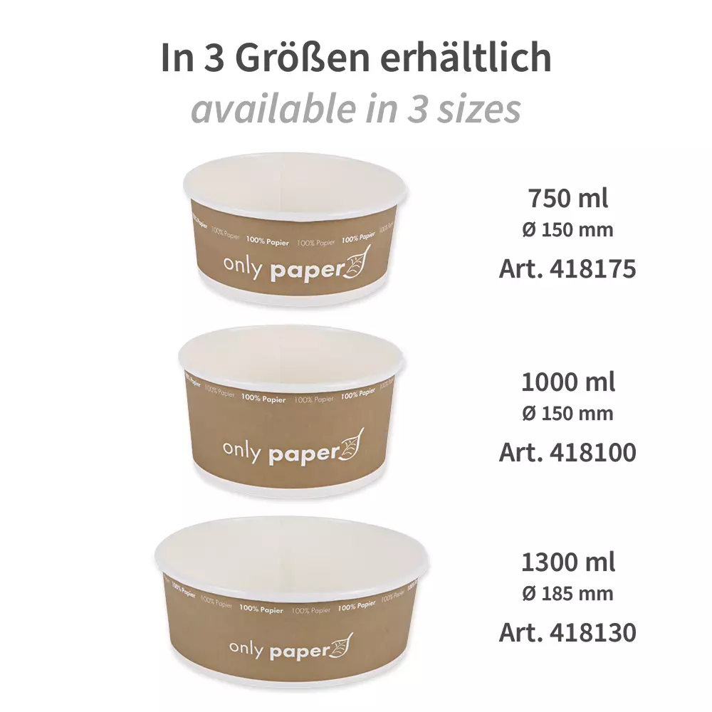 NATUREStar 418175, Organic Paperboard Salad Bowls, 750 ml, ø 150 mm, image 7