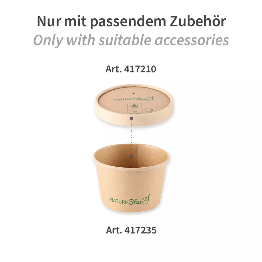 NATUREStar 417235, Minestrone Kraft Paper/PE Soup Cups, 200 ml, ø 97 mm, 60 mm, FSC®-mix, image 7