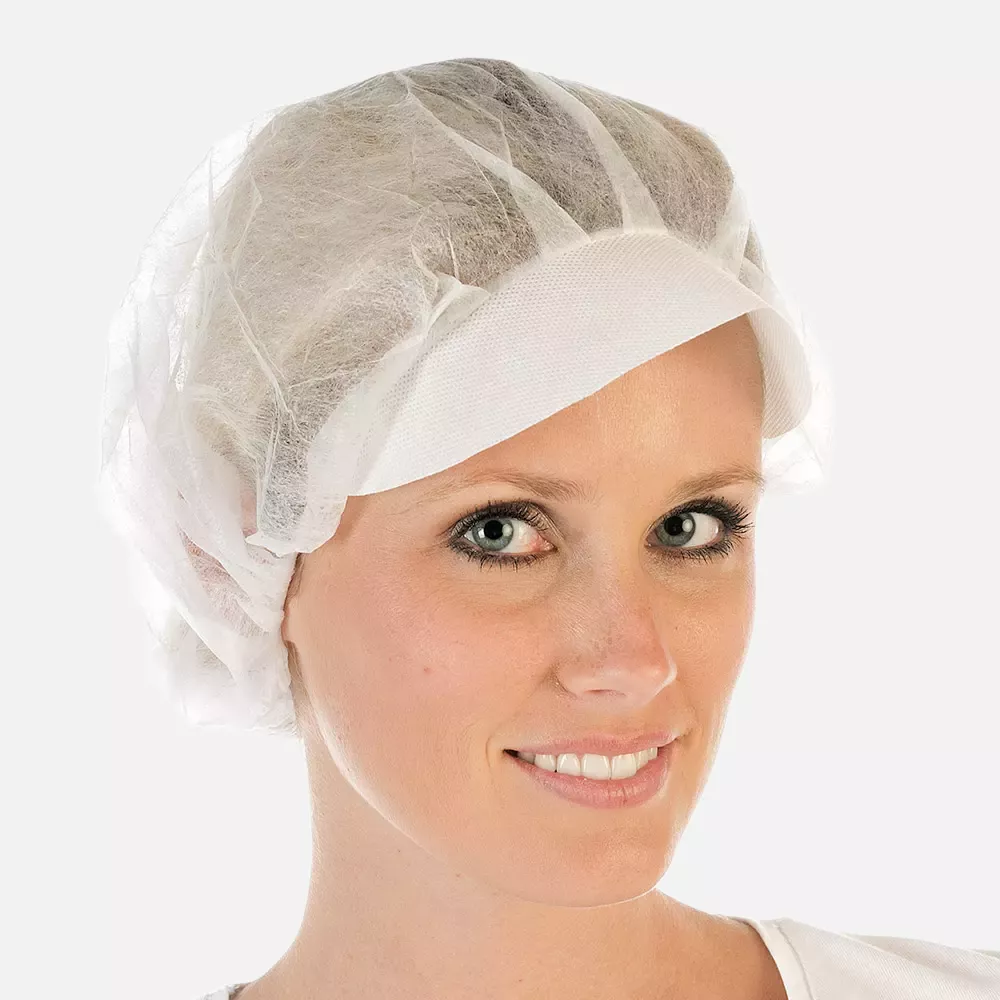 HygoNorm 12819, Light PP Peaked Bouffant Caps, ø 48 cm, White, image 1