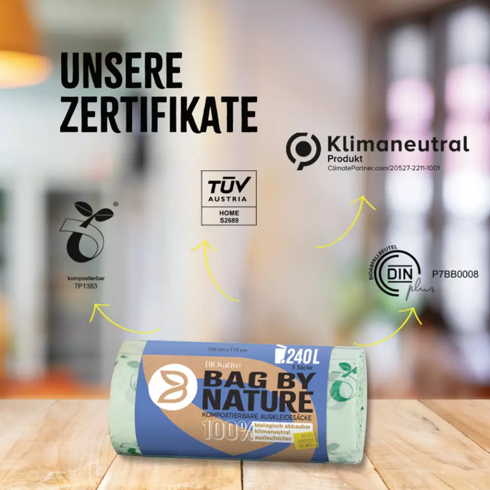 Franz Mensch 32296, Biodegradable Corn Starch Lining Bags, 120 l, Roll, image 3, gallery thumbnail