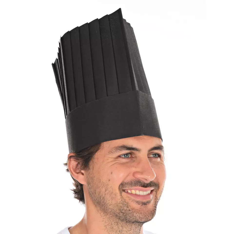 HygoStar 00953, Le Grand Chef Viscose Chef's Hats, 25 cm, Black, image 1, gallery thumbnail