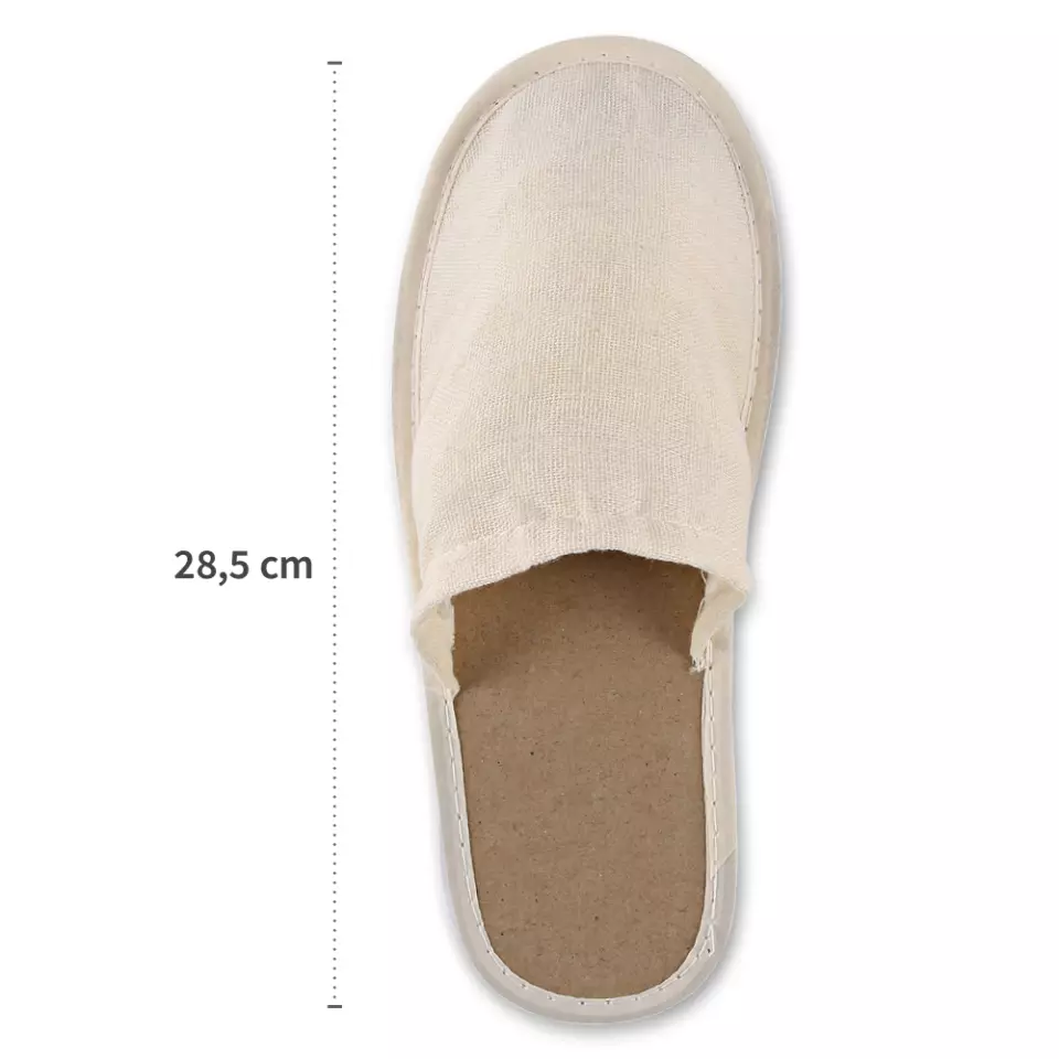 HygoStar 55531, Organic Closed Slippers, Linen/Cotton/Paper, Beige, image 4, gallery thumbnail