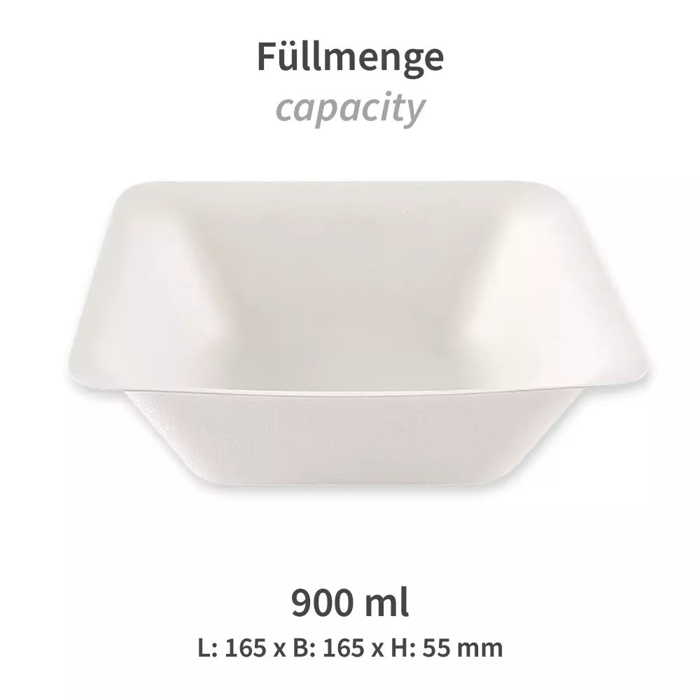 NATUREStar 411900, Eleganza Organic Bagasse Trays, 165 x 55 mm, 900 ml, image 2