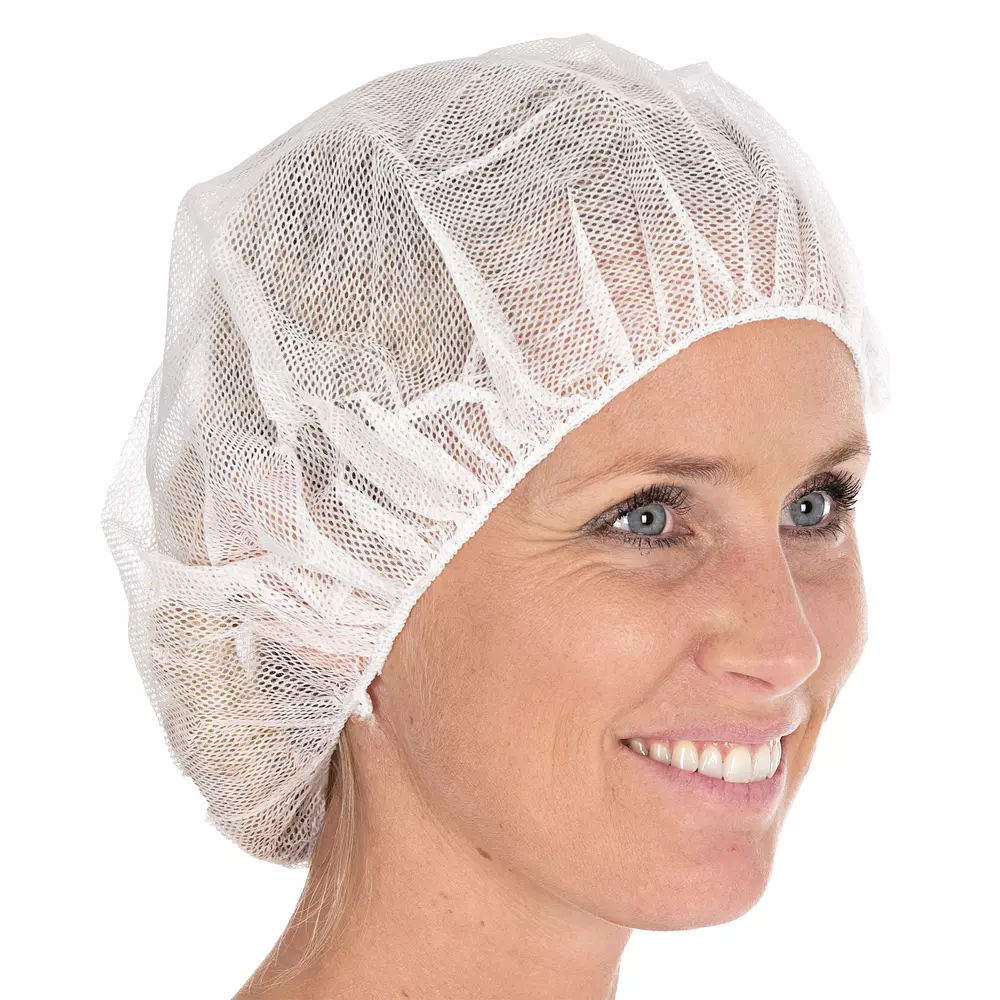 HygoStar 1220, Viscose Bouffant Caps, Perforated, ø 53 cm, White