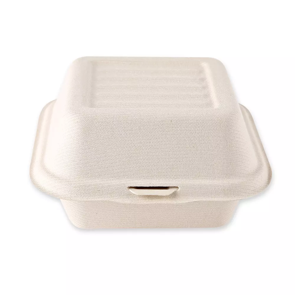 NATUREStar 412155, Organic Hinged Lid Bagasse Hamburger Boxes, 150 x 85 mm, image 3