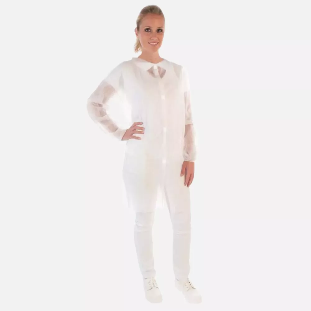 HygoNorm 274739, Eco PP Visitor Gowns with Velcro, XXXXL, White, image 1
