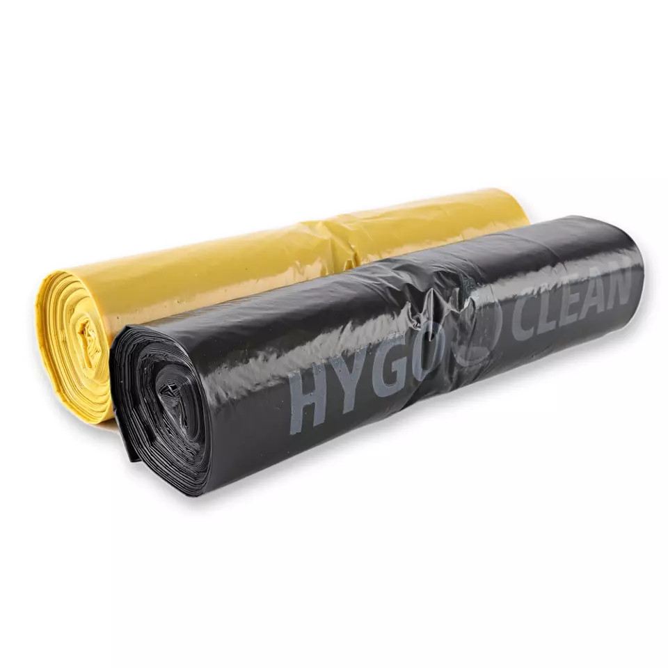 HygoClean 32313, Light LDPE Waste Bags, 240 l, Black, Roll