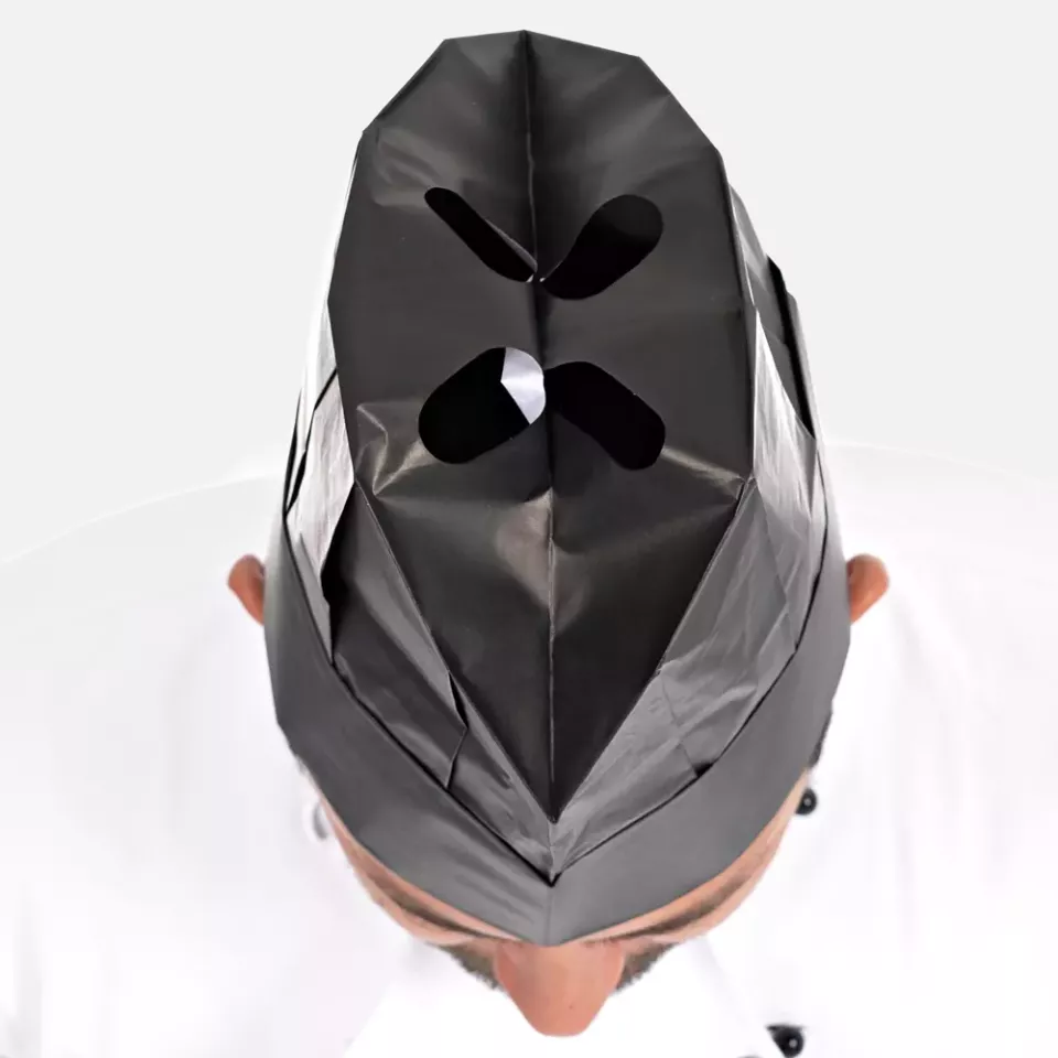 HygoStar 09803, Excellent Paper Chef's Hats, 22 cm, Black, image 3, gallery thumbnail