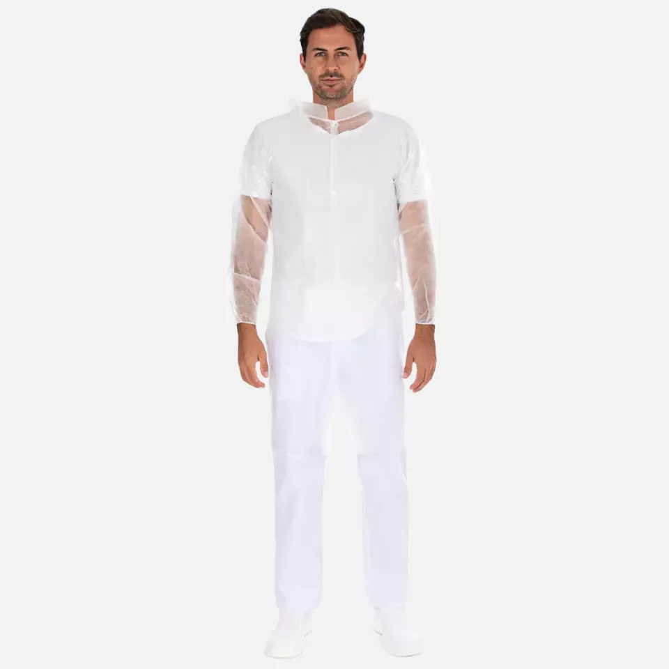 HygoNorm 27409P, Light PP Visitor Gowns with Push Buttons, image 1, gallery thumbnail