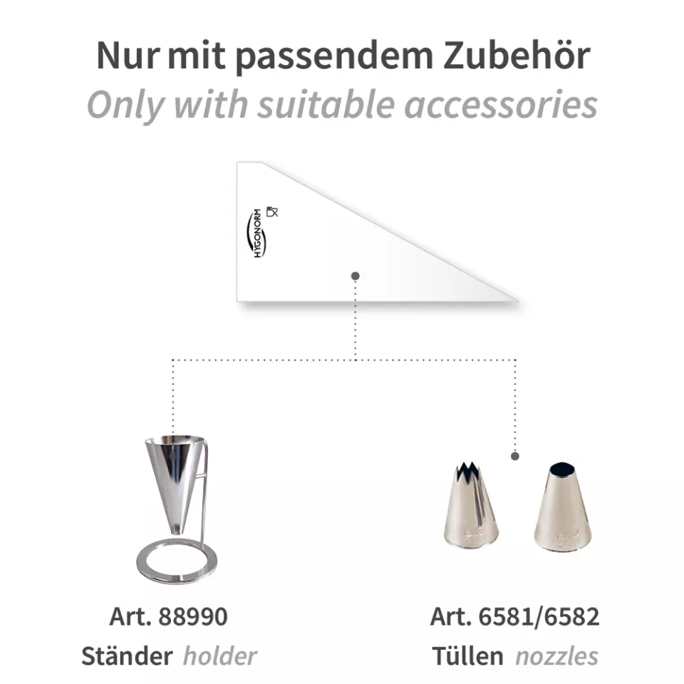HygoNorm 32208, Cool Light LDPE Pastry Tubes, 55 x 26.5 cm, Transparent, image 4, gallery thumbnail
