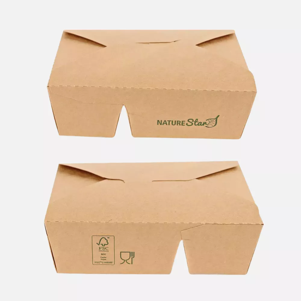NATUREStar 417314, Menu Organic Food Boxes, 2-compartments, 168 x 135 x 50 mm, Kraft Paper/PE, FSC®-Mix, image 2