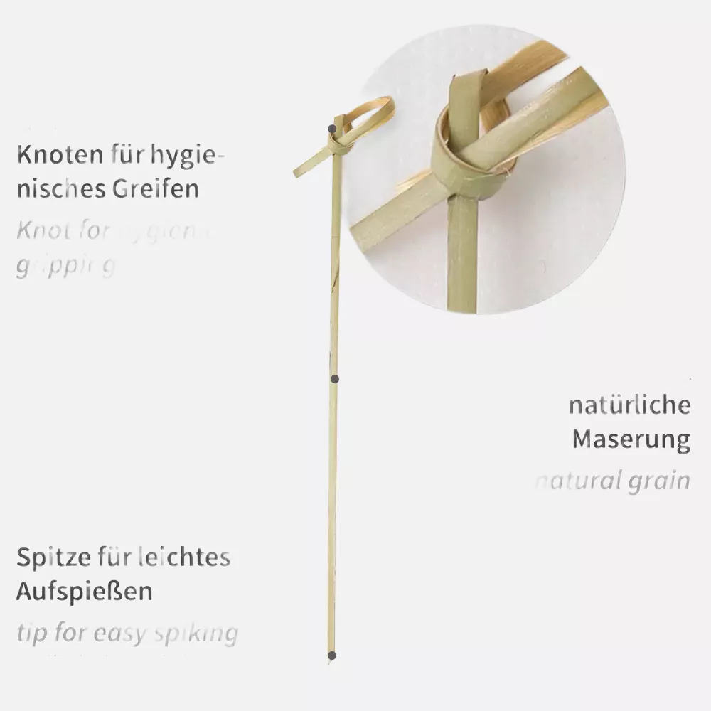 NATUREStar 38966, Organic Loop Bamboo Fingerfood Skewers, 90 mm, Natural, image 8