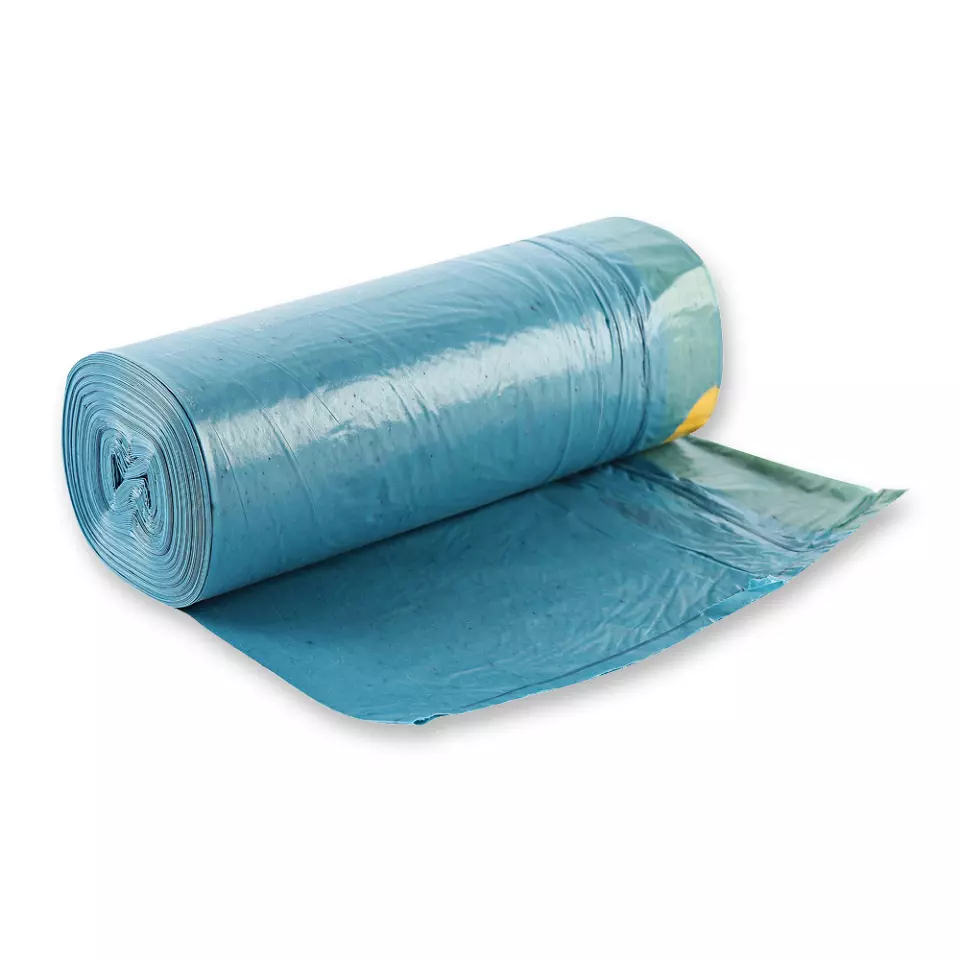 HygoClean 32454, Eco Drawstring LDPE Garbage Bags, 60 l, Blue, Roll, image 2, gallery thumbnail