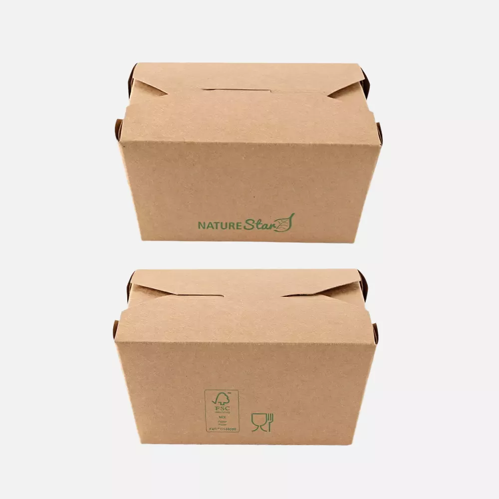NATUREStar 417313, Menu Organic Kraft Paper/PE Food Boxes, 130 x 105 x 65 mm, FSC®-mix, image 3