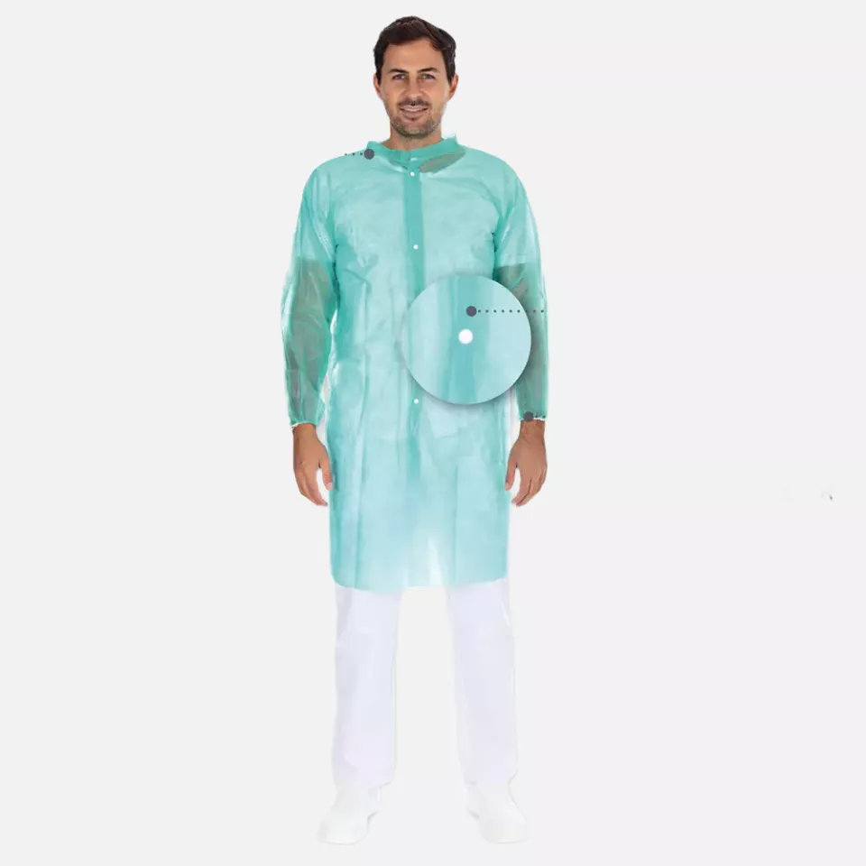 HygoNorm 27417, PP Visitor Gowns, Light, Push Buttons XXL, image 2, gallery thumbnail