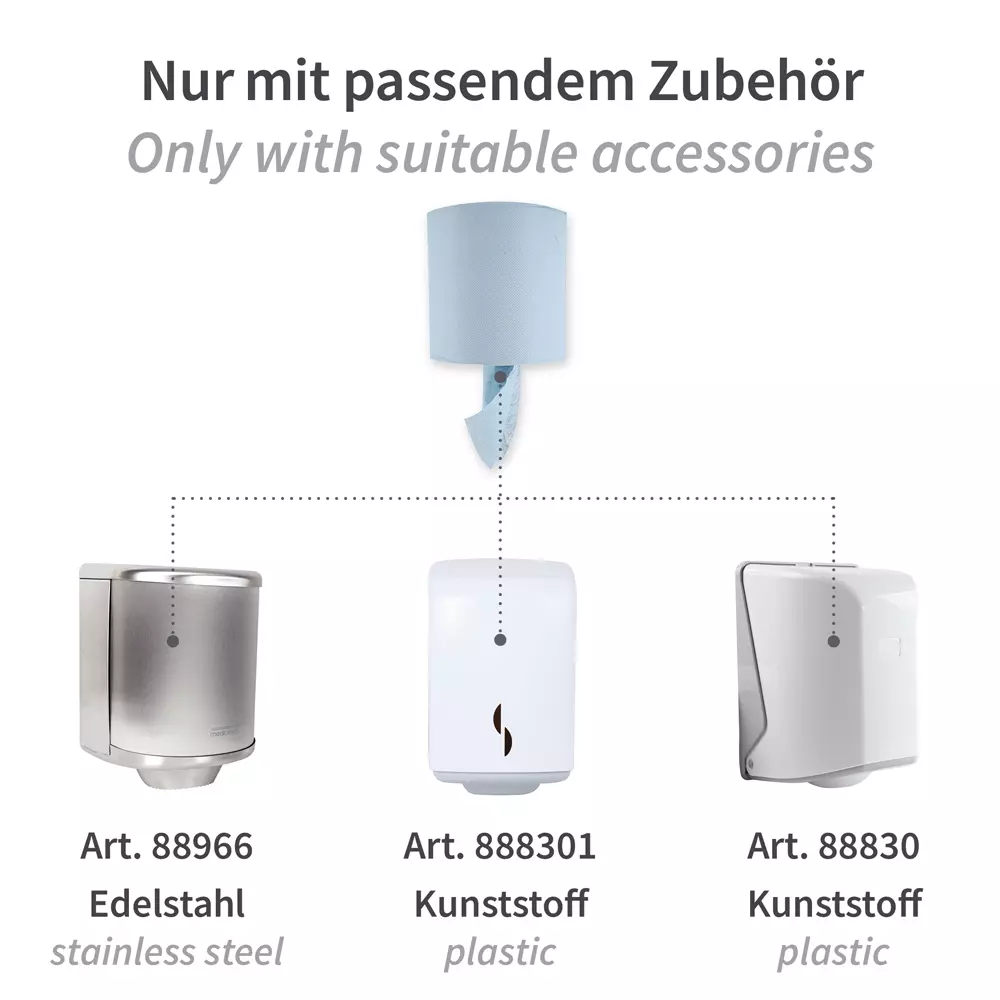 HygoClean 30416, Recycled Paper Paper Towel Rolls, 1-Ply, Centerfeed, Blue, image 4