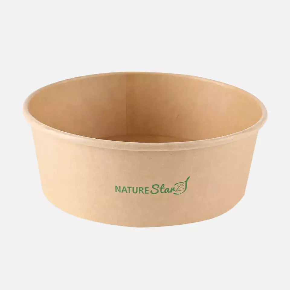 NATUREStar 416130, Caesar Bio-Kraftpapier/PLA Salatschalen, 1300 ml, Ø 185 mm, image 1, gallery thumbnail