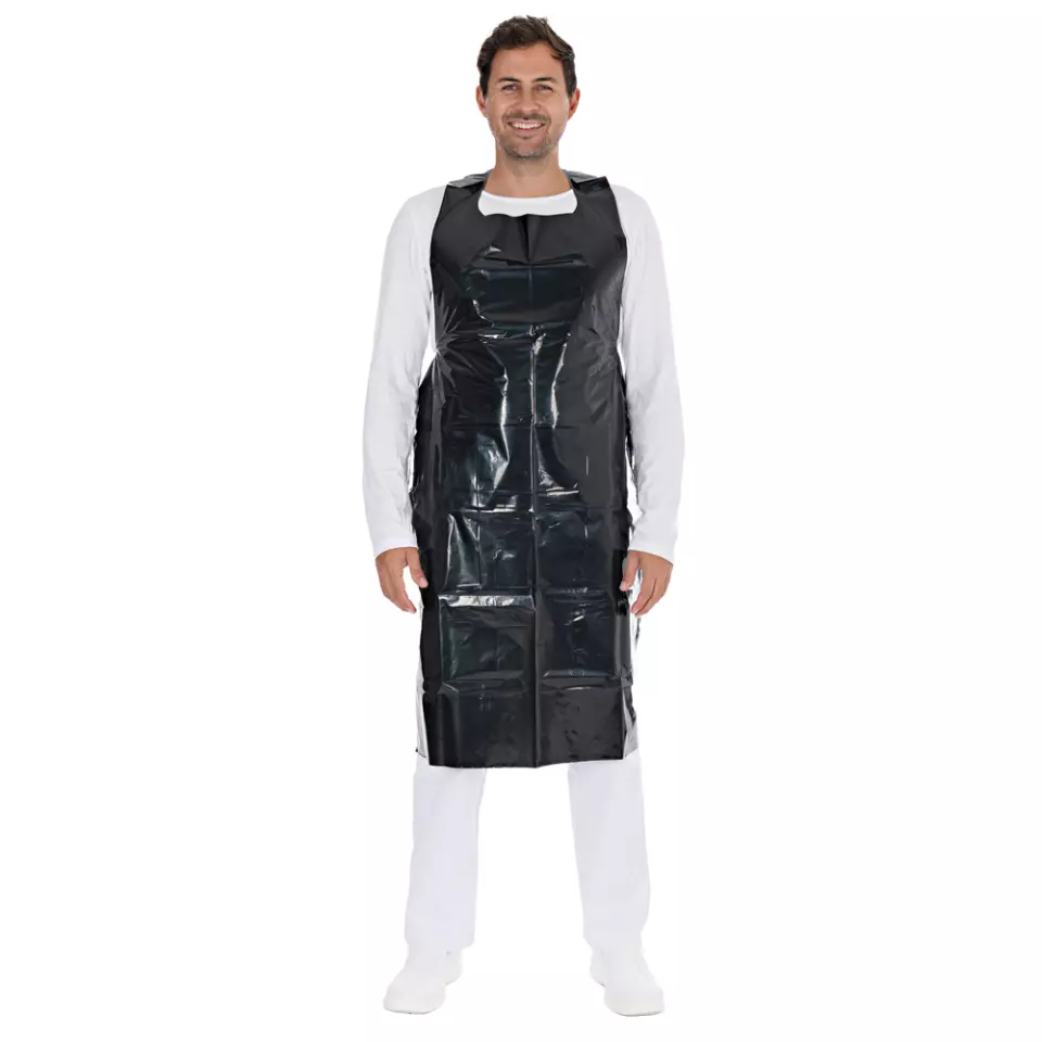 HygoStar 23538, Disposable Aprons, LDPE, 150 x 100 cm, Black, Approx. 60 my, image 4, gallery thumbnail